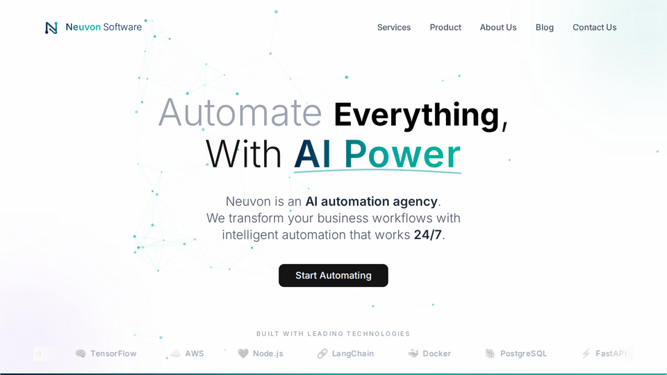 Screenshot of Neuvon Software