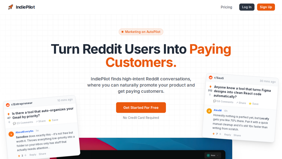 Screenshot of IndiePilot
