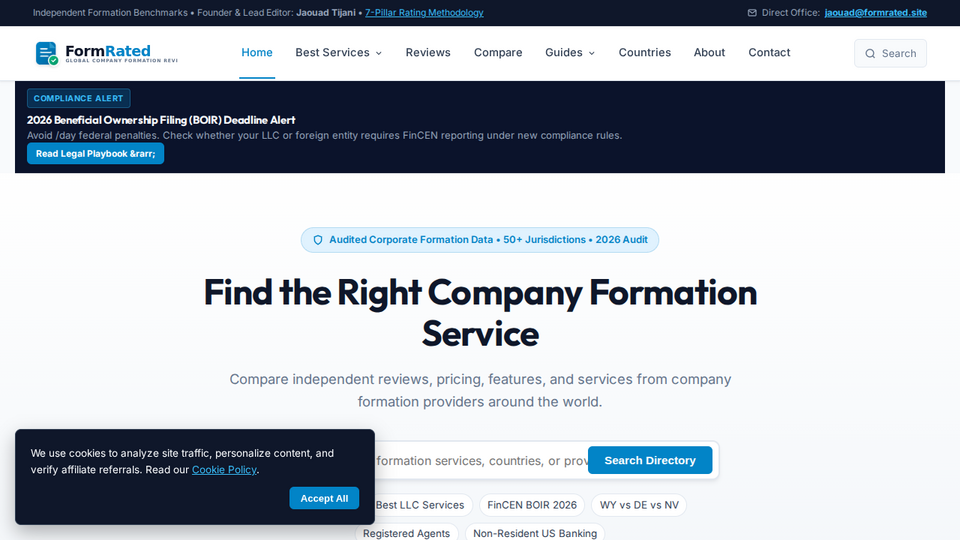 Screenshot of FormRated