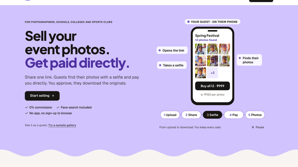 Screenshot of sellphotos.online
