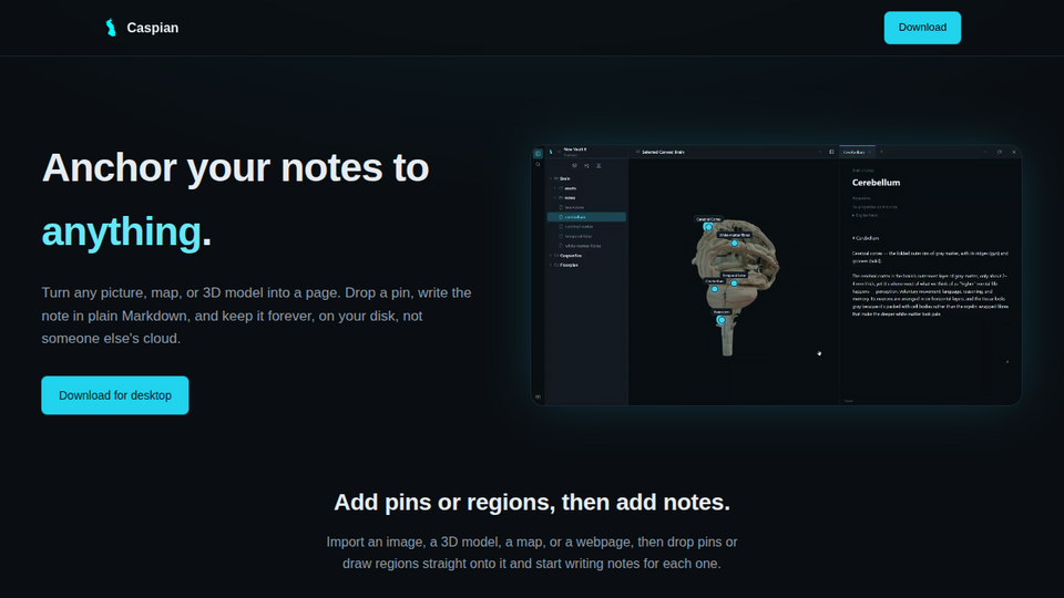 Screenshot of Caspian