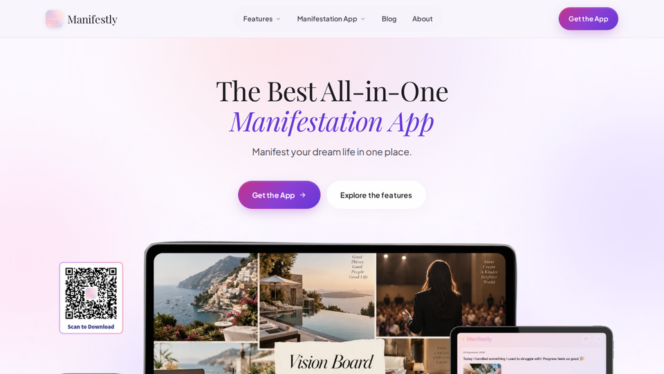 Screenshot of Manifestly