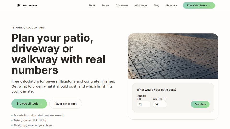 Screenshot of PourCanvas