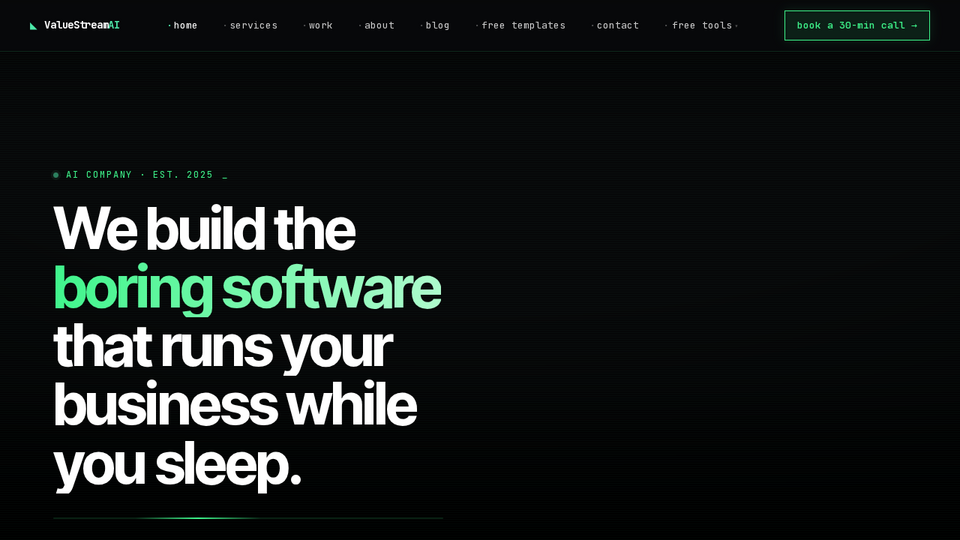 Screenshot of Value Stream AI