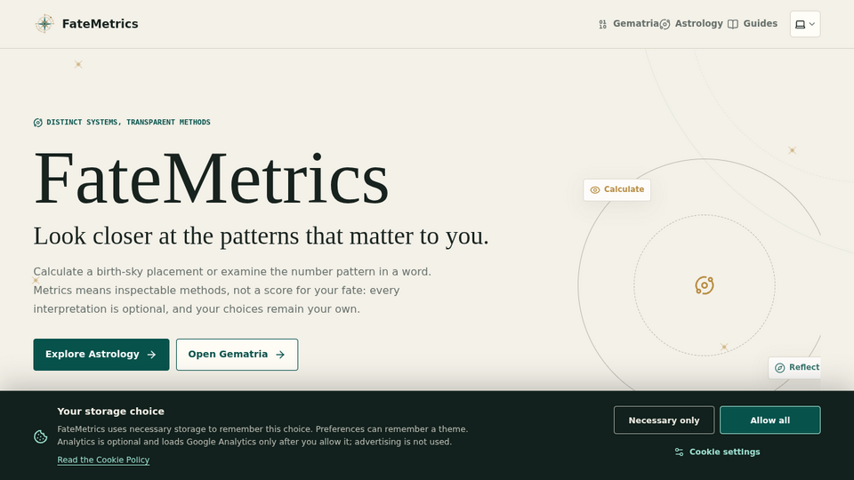 Screenshot of FateMetrics