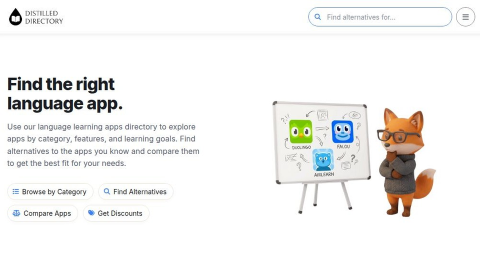 Screenshot of Distilled Directory