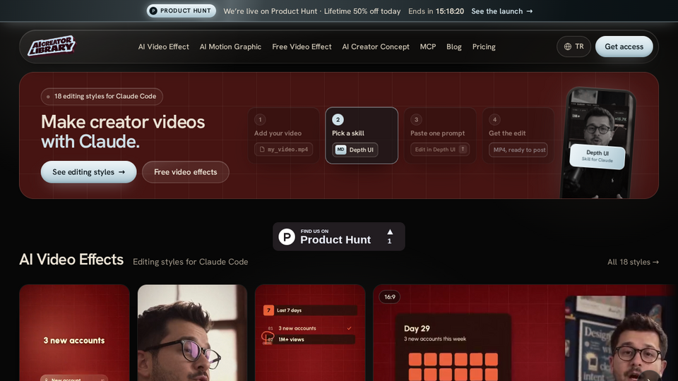 Screenshot of AI Creator Library