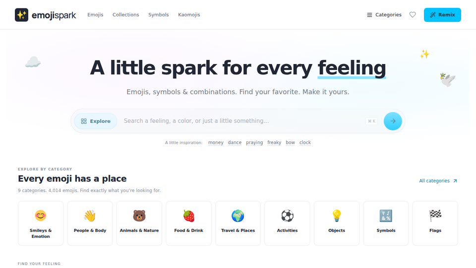 Screenshot of EmojiSpark