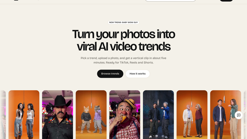 Screenshot of AI Trend Templates