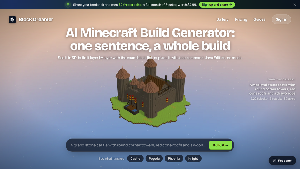 Screenshot of Block Dreamer
