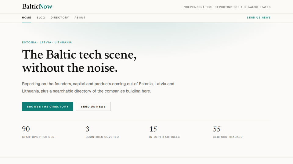 Screenshot of BalticNow