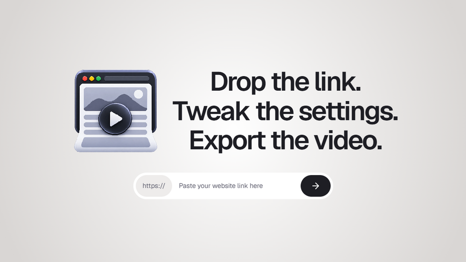 Screenshot of Website Scroll Video