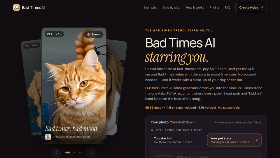 Screenshot of Bad Times AI
