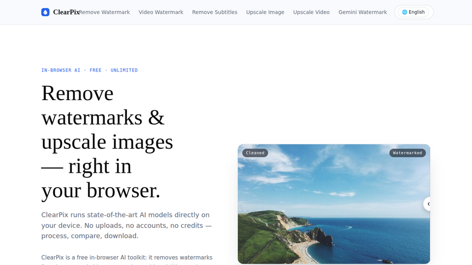 Screenshot of ClearPix