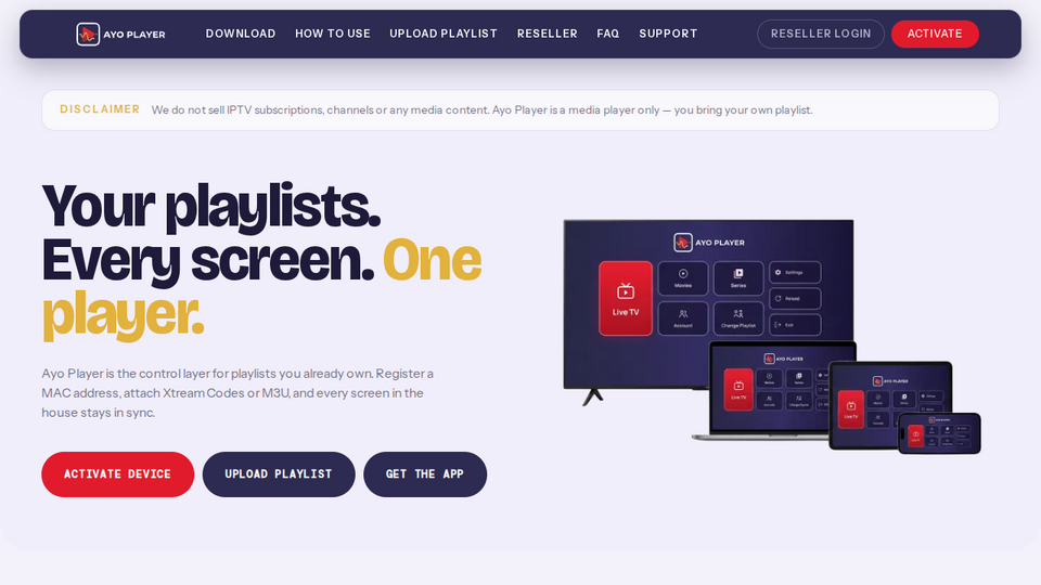 Screenshot of Ayo Player