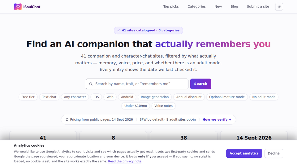 Screenshot of iSoulChat