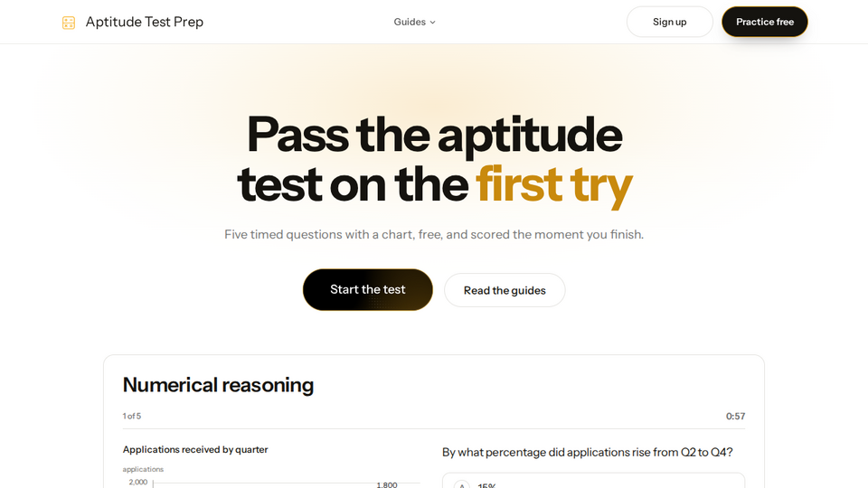 Screenshot of Aptitude Test Prep