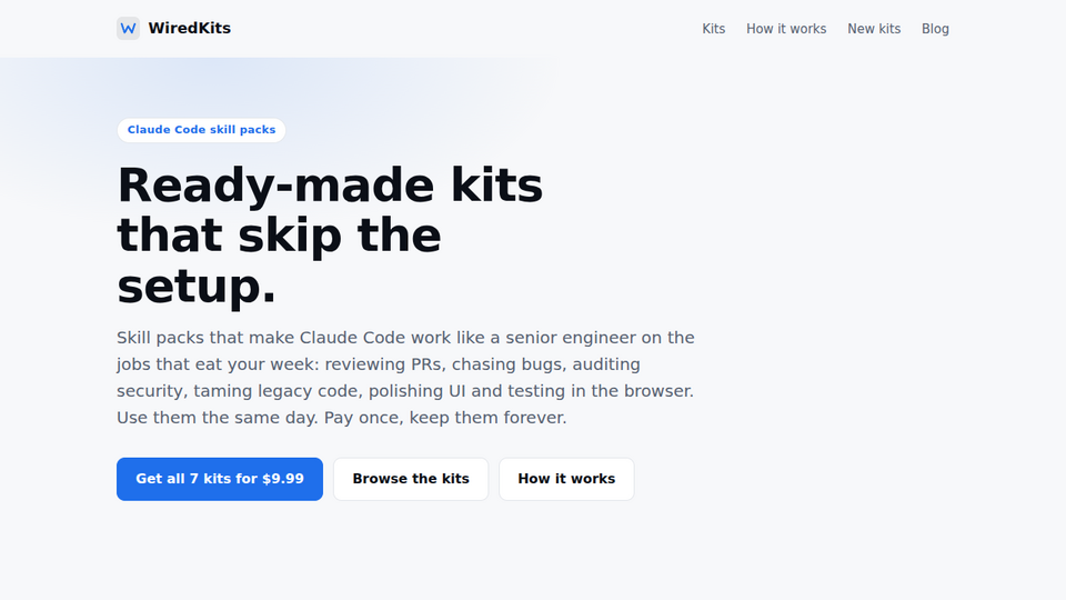Screenshot of WiredKits