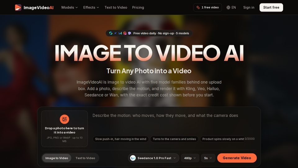Screenshot of ImageVideoAI