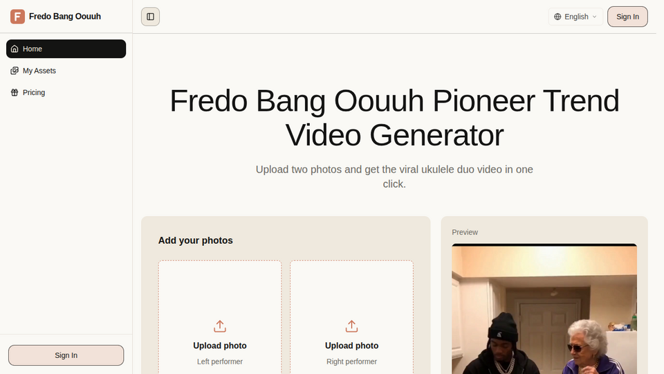 Screenshot of Fredo Bang Oouuh