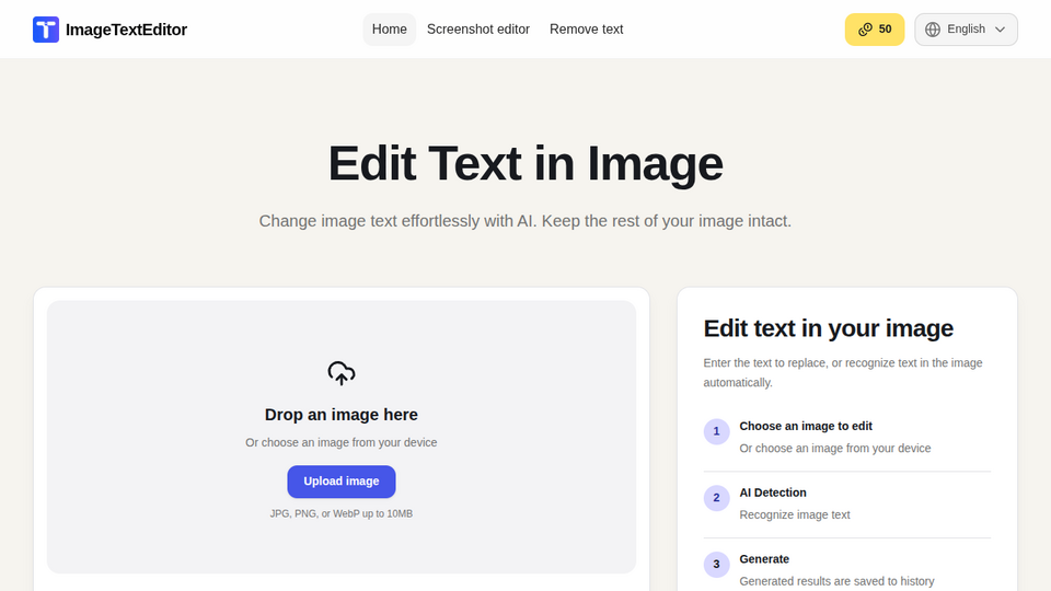 Screenshot of ImageTextEditor