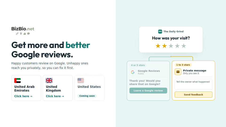 Screenshot of BizBio.net