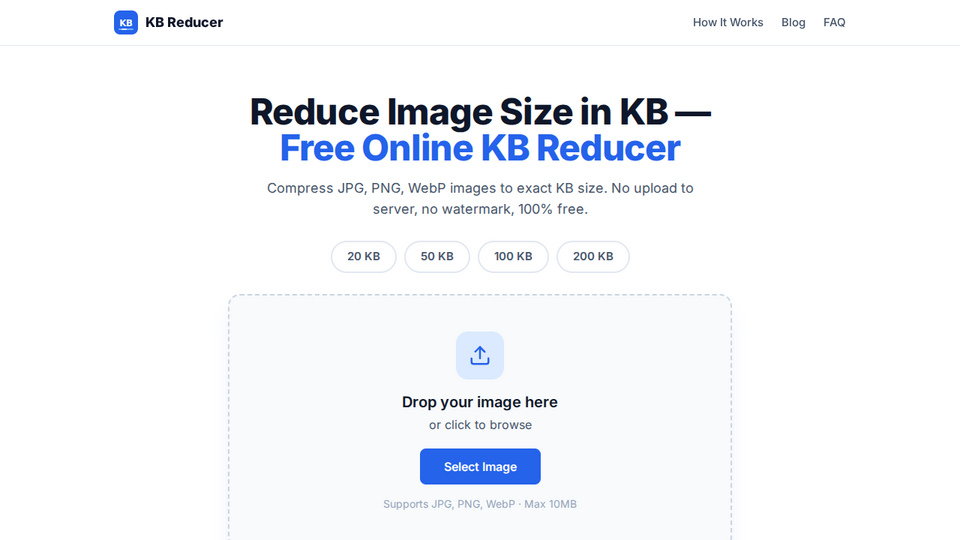 Screenshot of KB Reducer