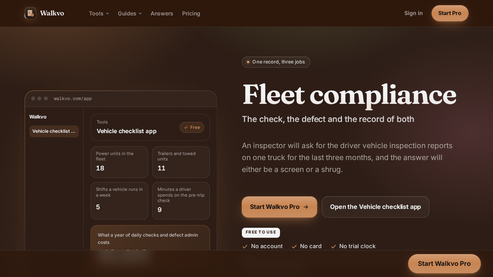 Screenshot of Walkvo