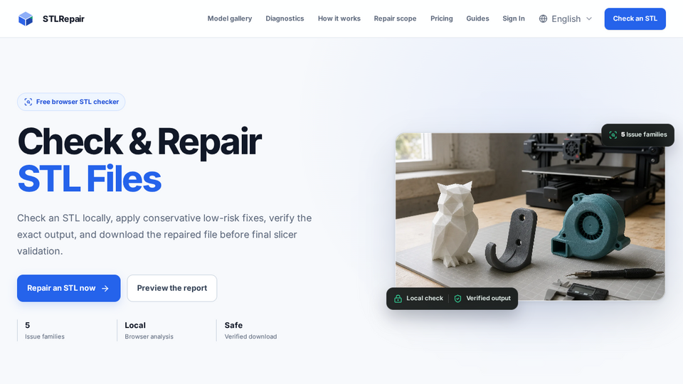 Screenshot of STLRepair