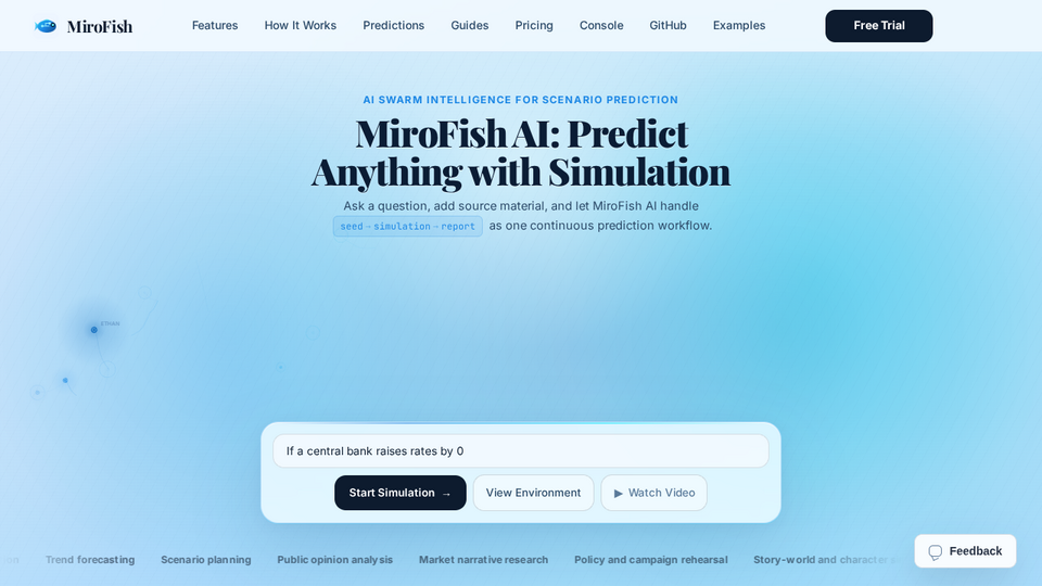 Screenshot of MiroFish