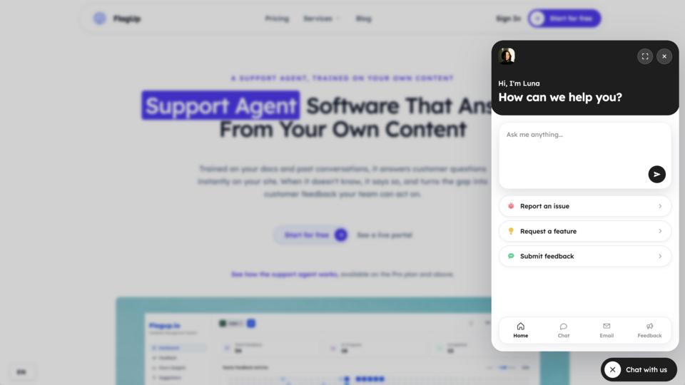 Screenshot of FlagUp
