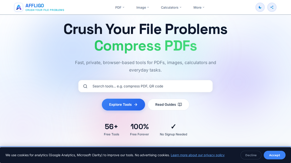 Screenshot of AFFLIGO