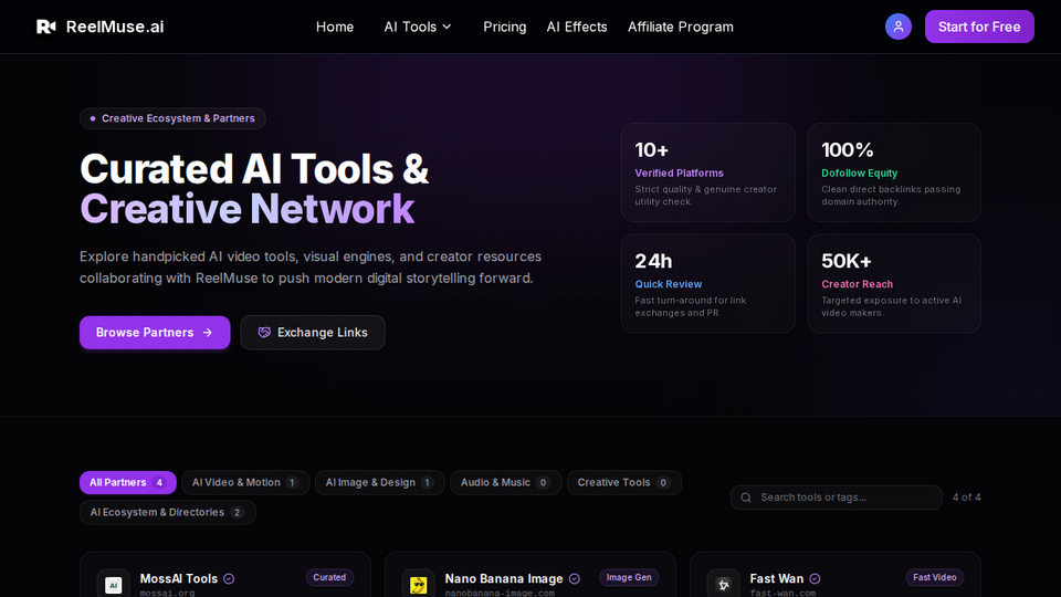Screenshot of ReelMuse