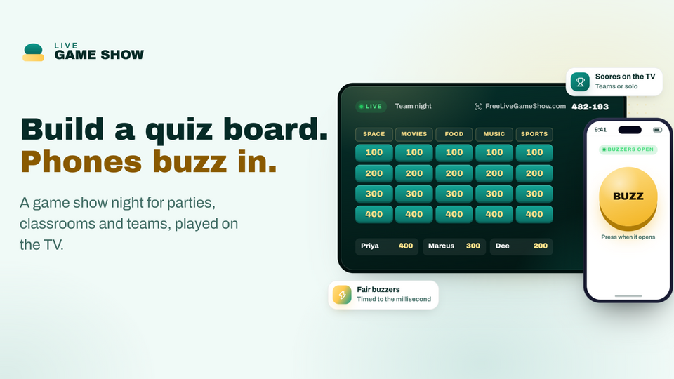 Screenshot of LiveGameShow