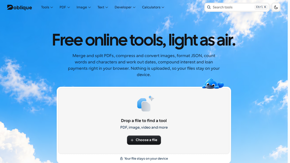 Screenshot of Doblique