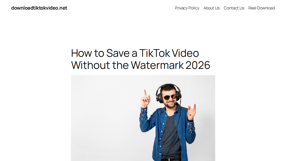 Screenshot of downloadtiktokvideo.net