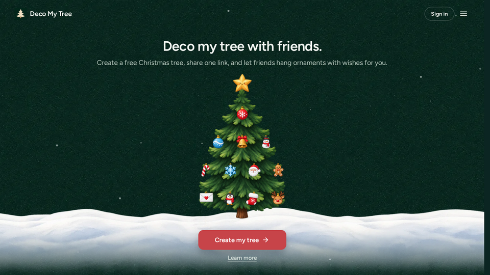 Screenshot of Deco My Tree
