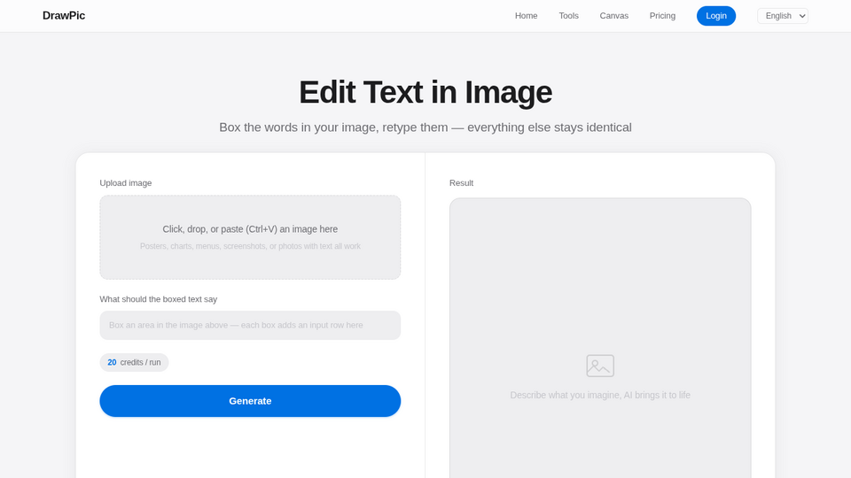 Screenshot of DrawPic Edit Text