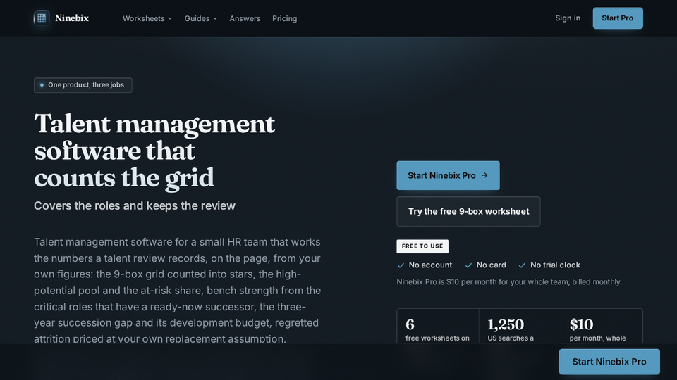 Screenshot of Ninebix