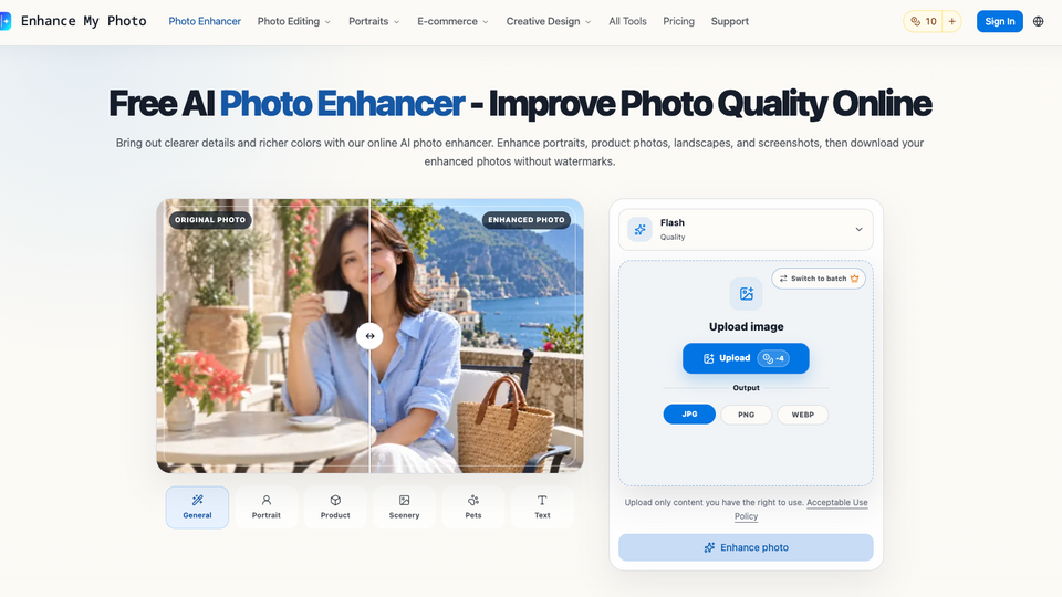 Screenshot of Enhance My Photo