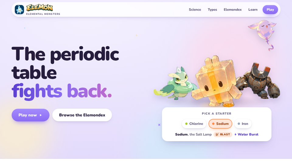 Screenshot of Elemon