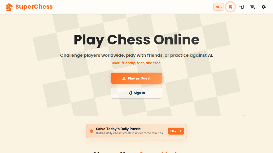 Screenshot of SuperChess