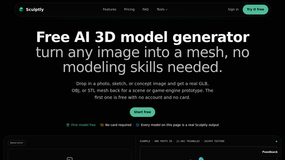 Screenshot of Sculptly