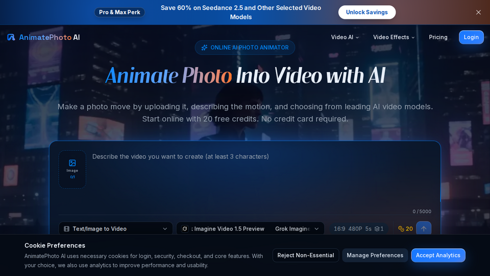 Screenshot of AnimatePhoto AI