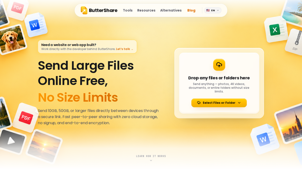 Screenshot of ButterShare