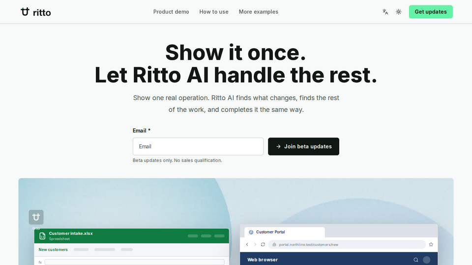 Screenshot of Ritto AI