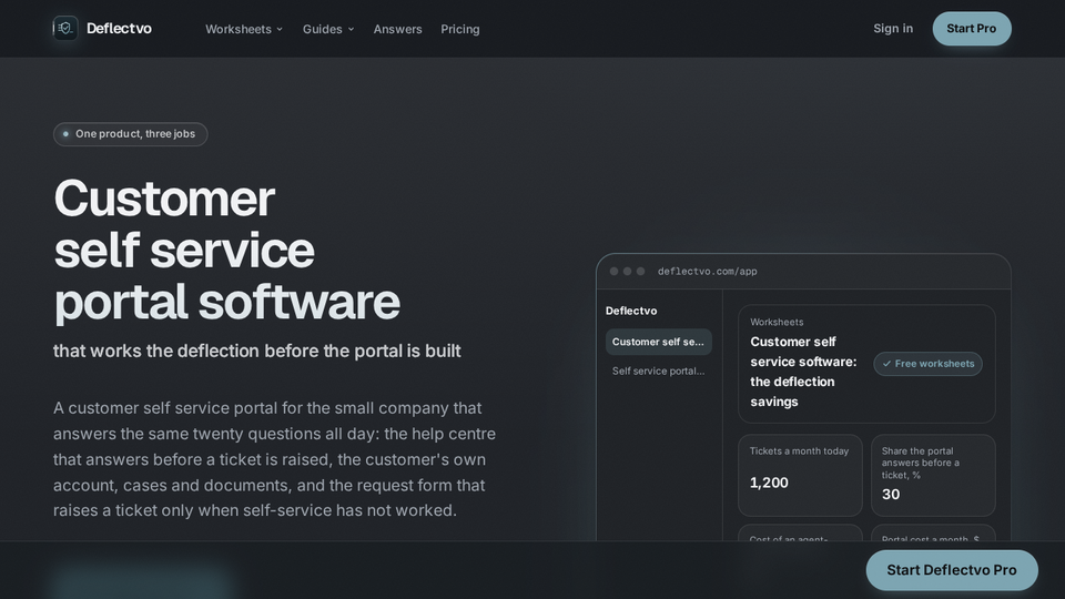 Screenshot of Deflectvo