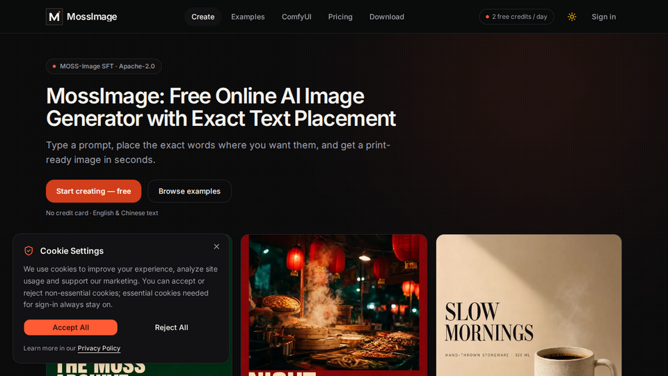 Screenshot of MossImage