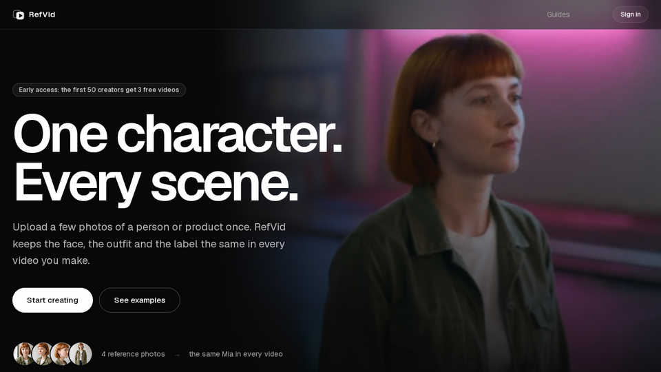 Screenshot of RefVid