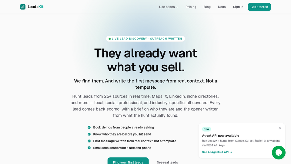 Screenshot of LeadzKit